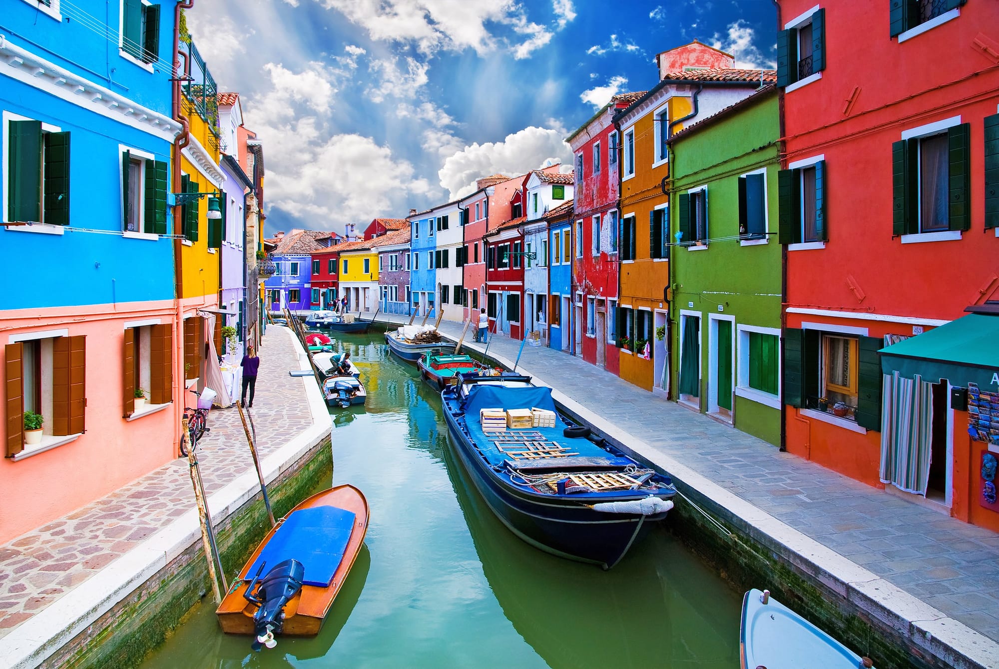 Colourful Houses On Burano