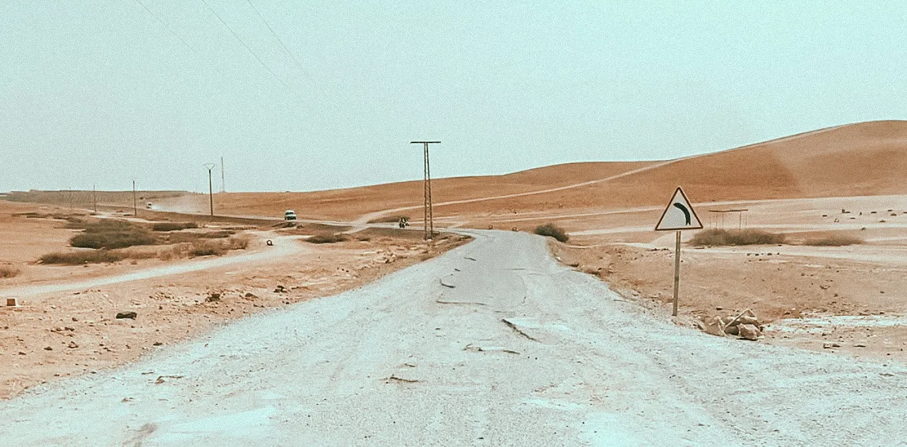 Road to Accommodation in Agafay Desert