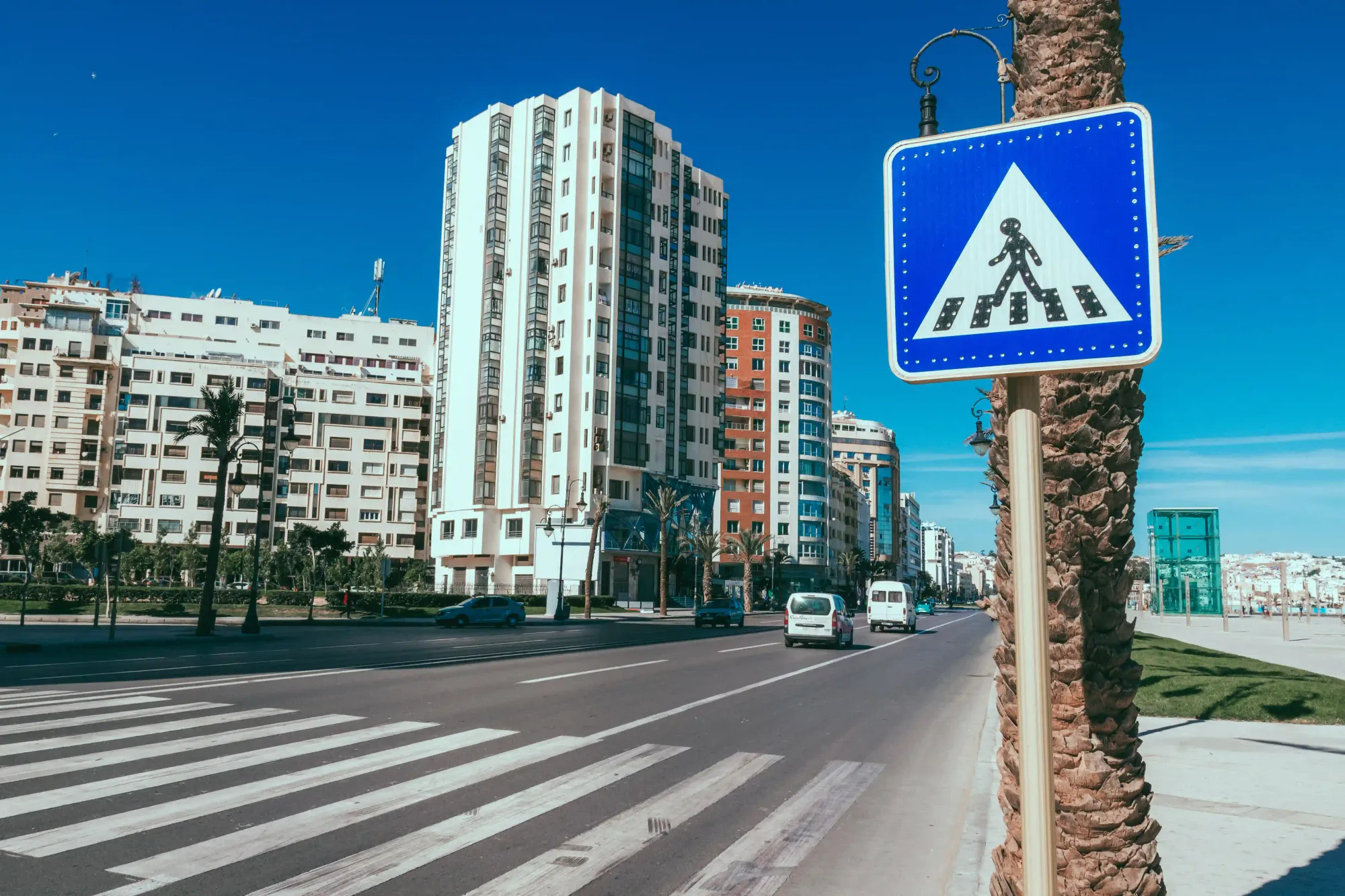 Pedestrian Crossing Sign in Morocco