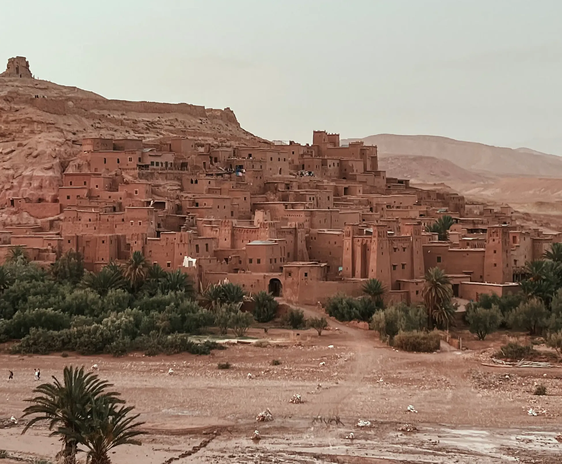 View of Ait Ben Haddou from La Fibule D'or balcony.