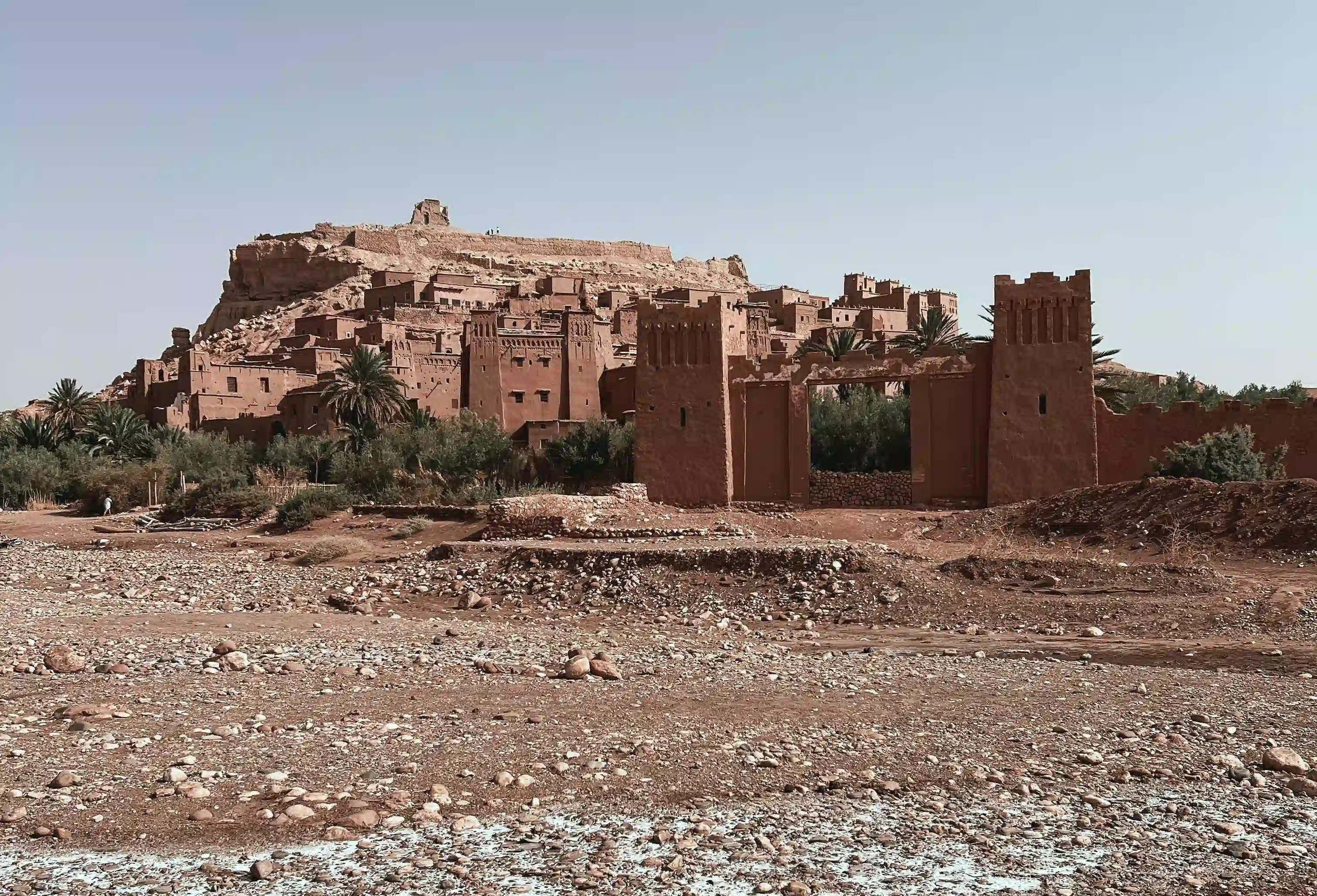 The entrance gate in front of Ait Ben Haddou.