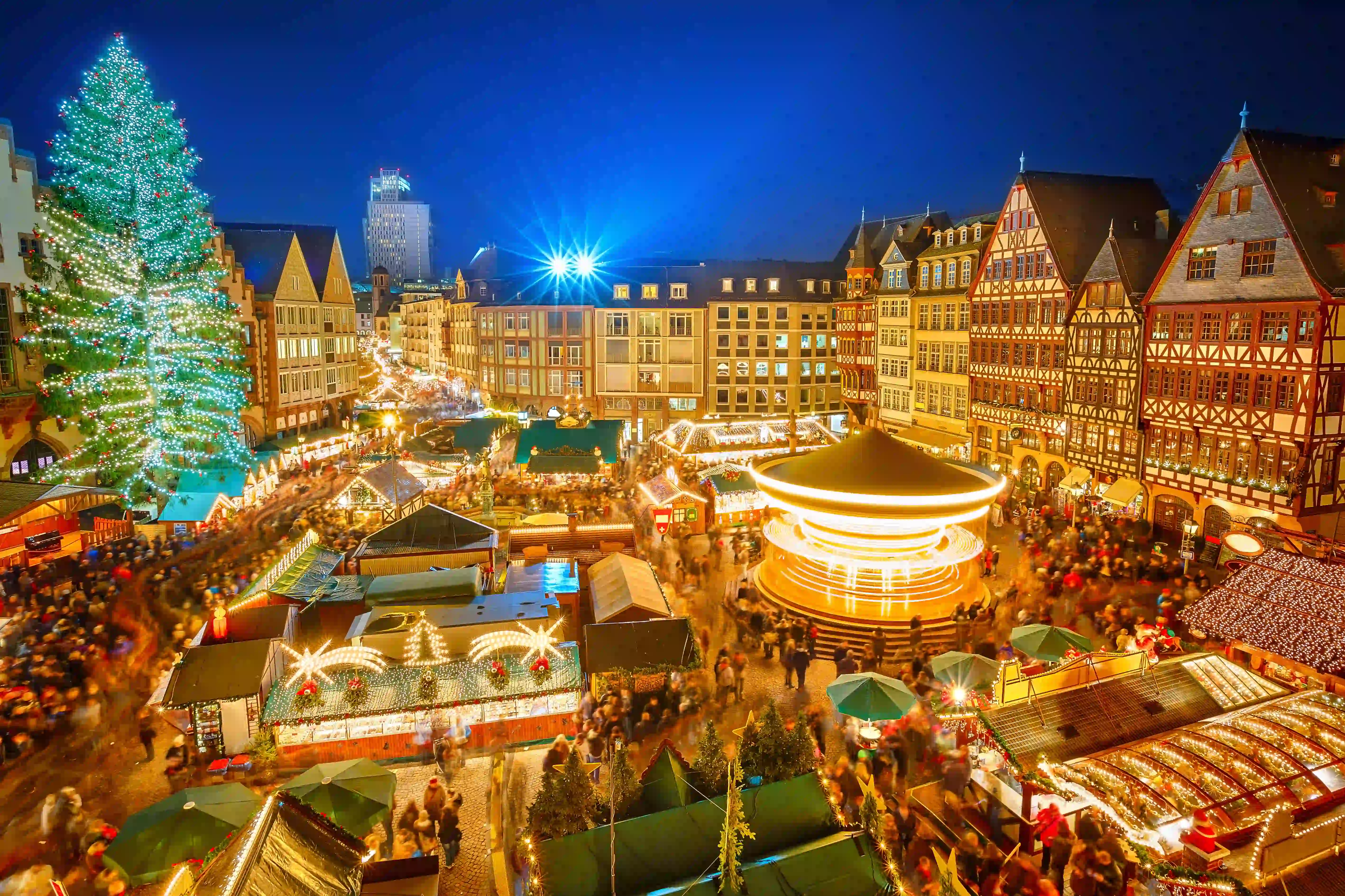 Christmas markets in Römerberg, Frankfurt.