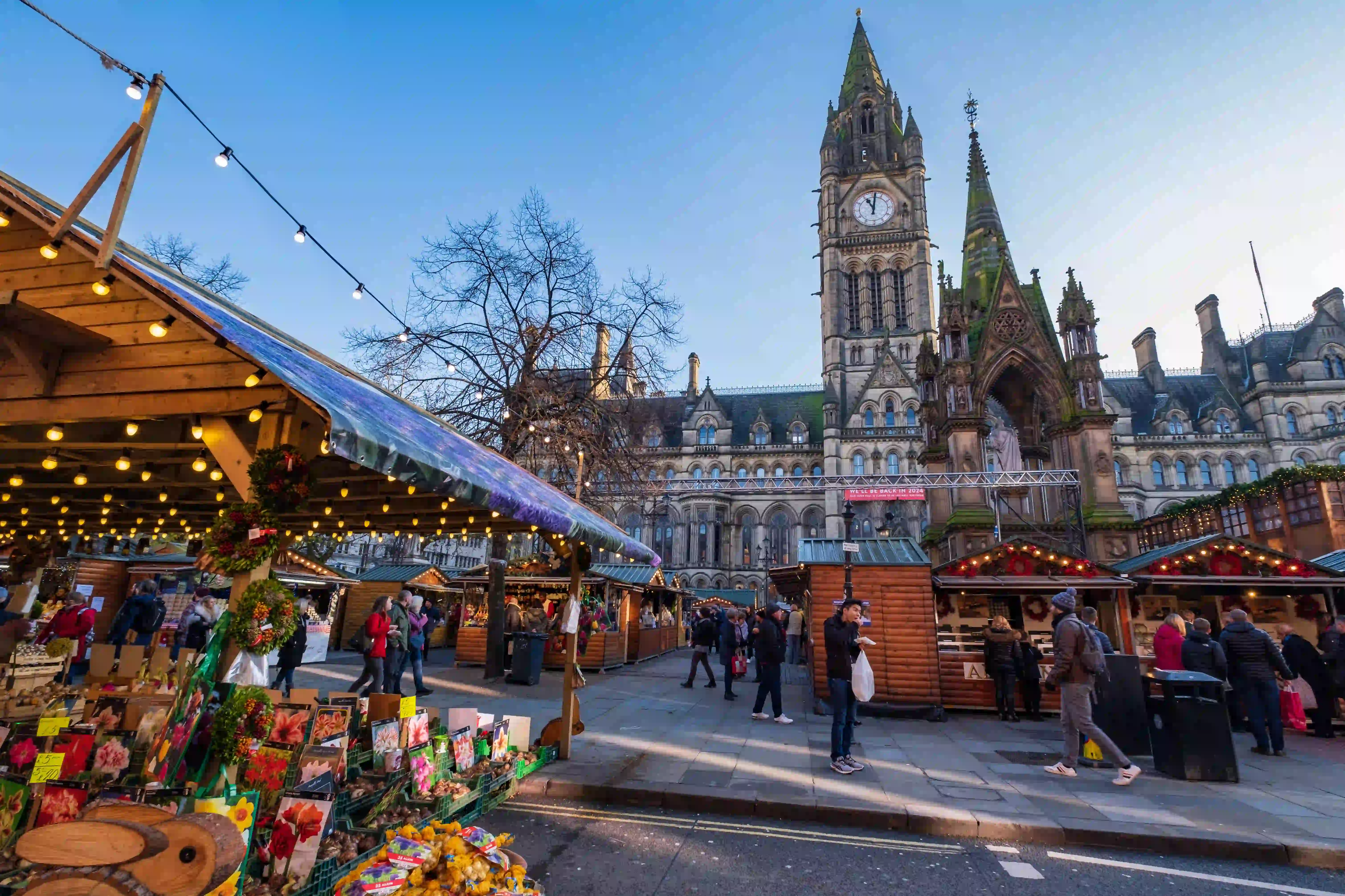 Christmas markets in Albert Square, Manchester.