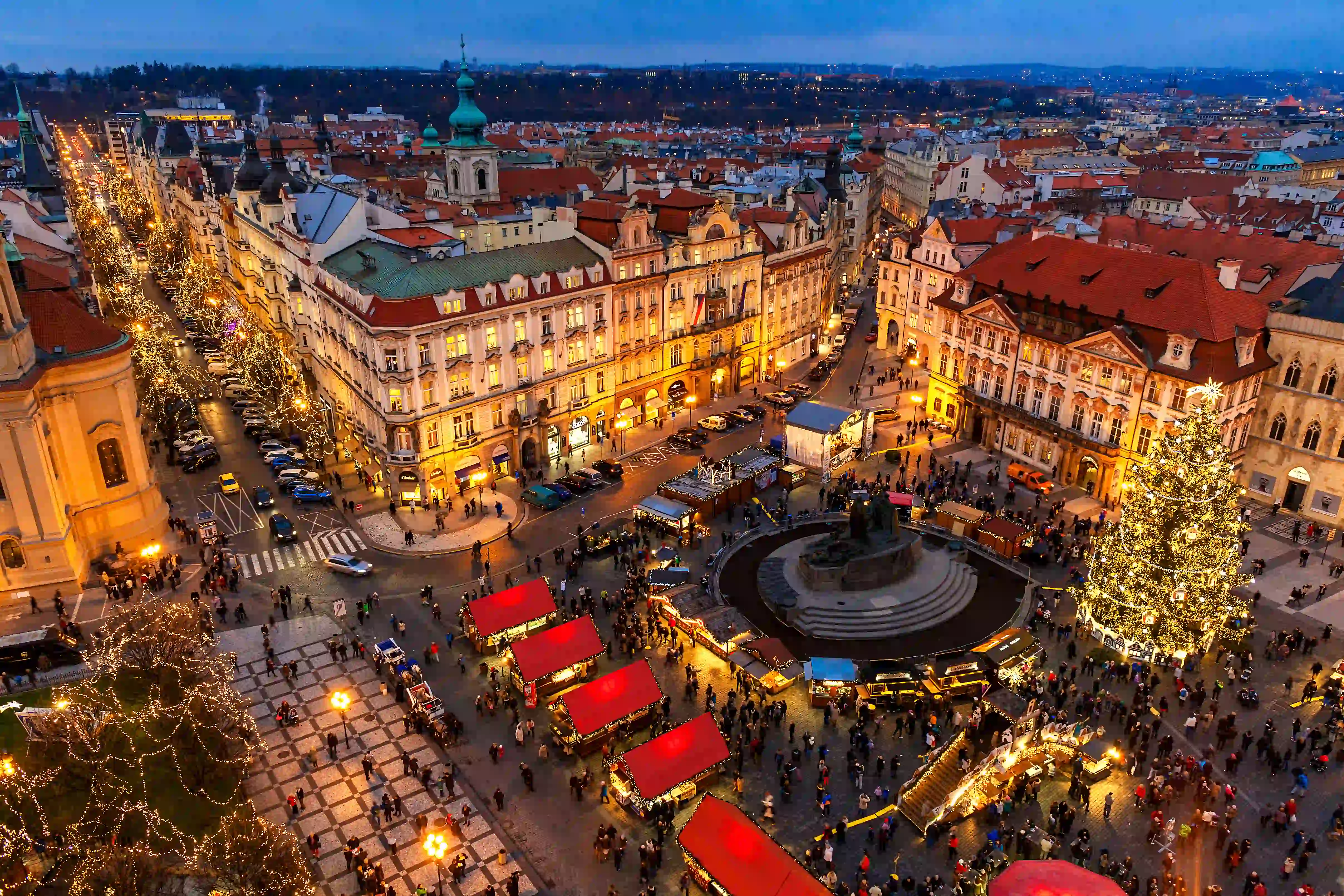 Christmas markets in Old Town Square, Prague.