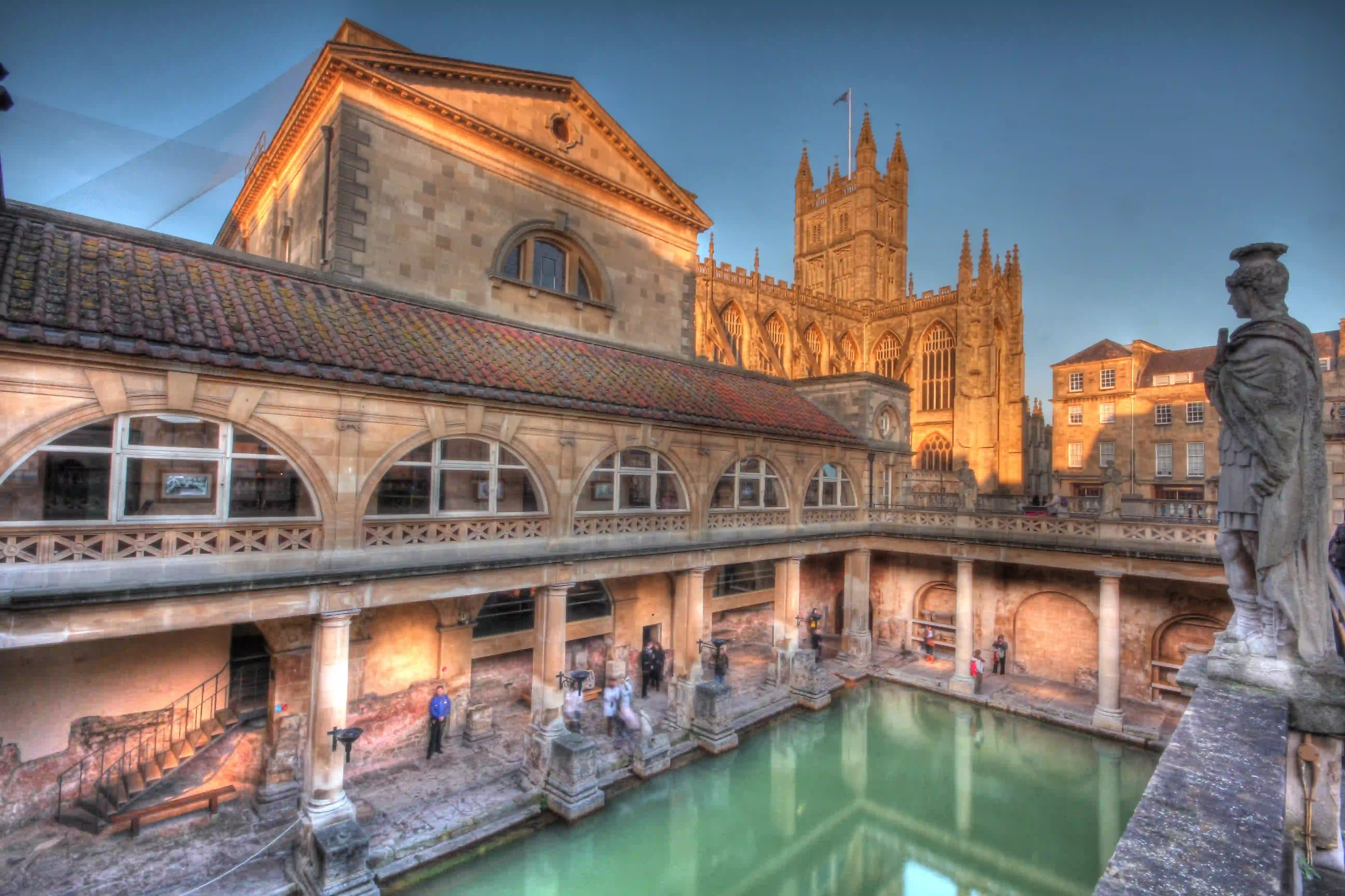 The Roman Baths in Bath, England.