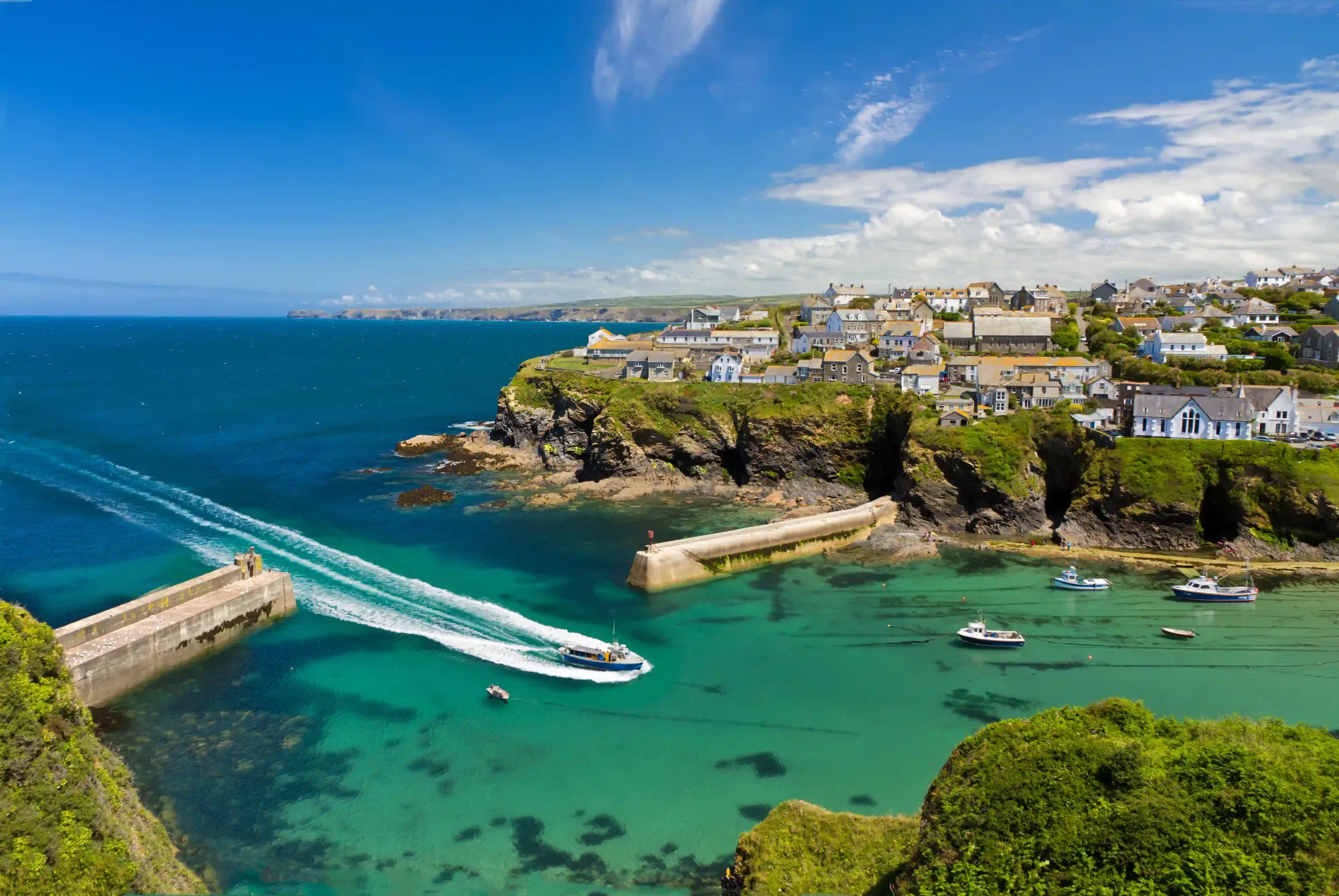 Cove and harbour of Port Isaac, Cornwall, England.