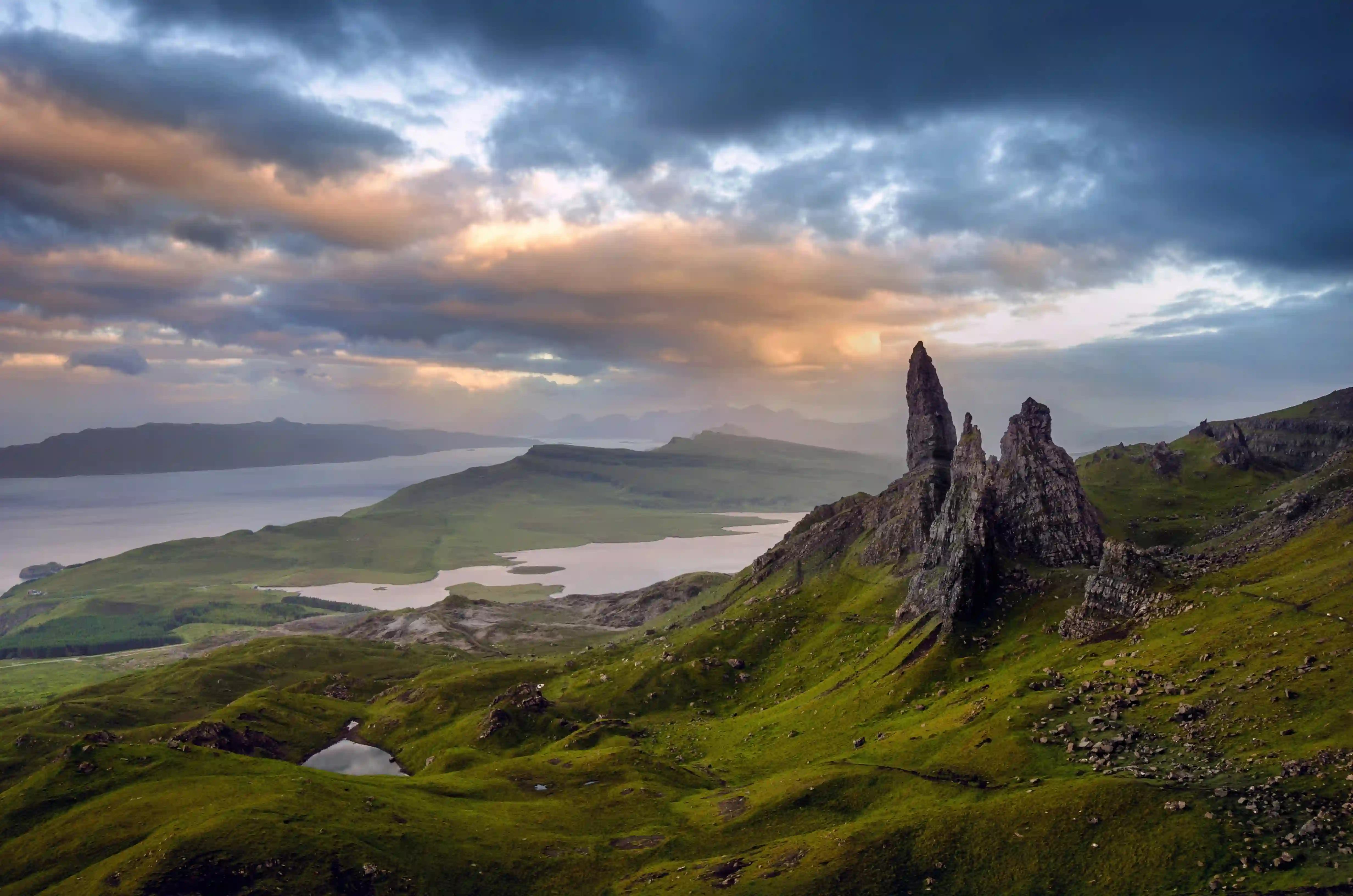 Old Man of Storr rock formation, Isle of Skye, Scotland.