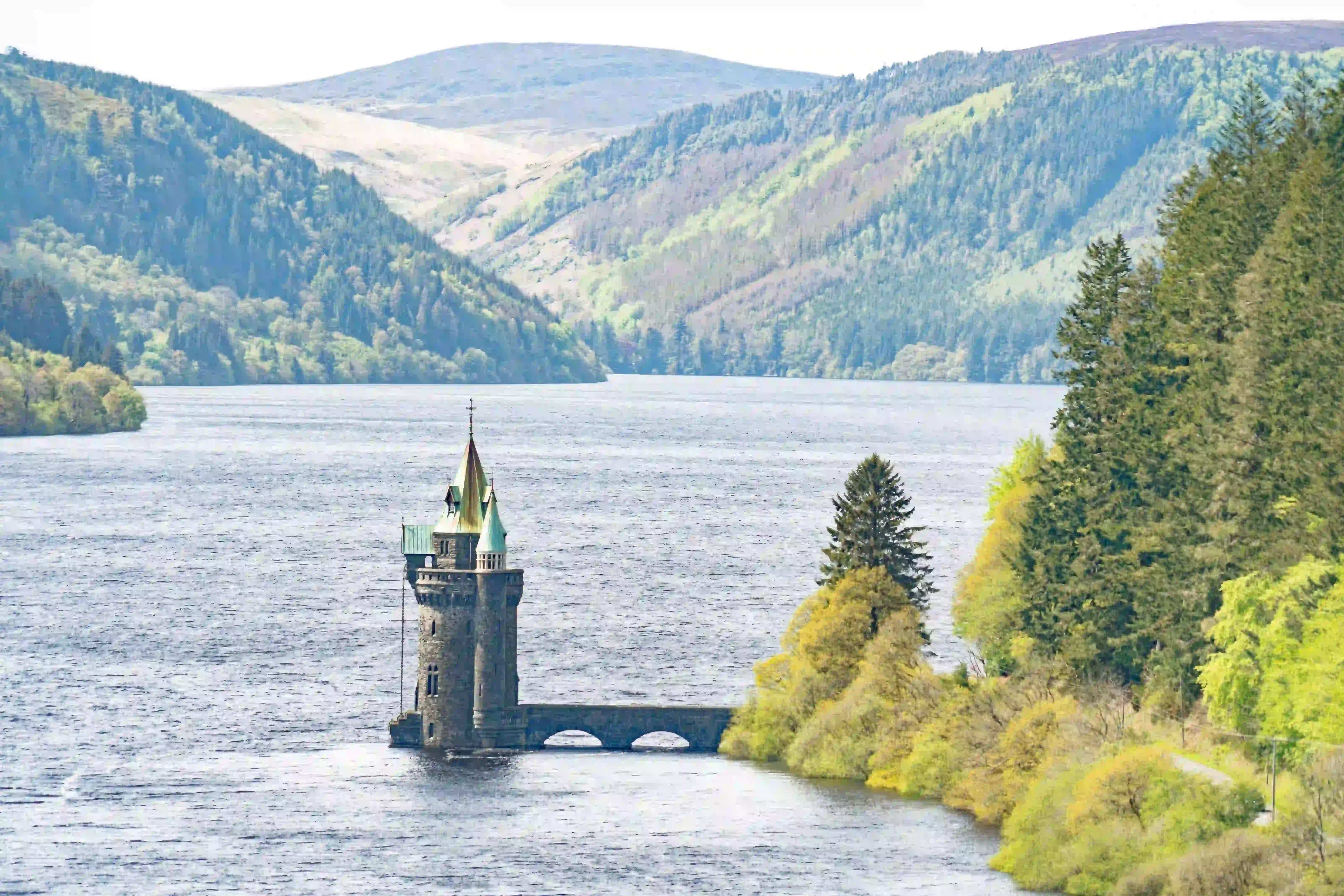 Water Tower at Lake Vyrnwy, Wales.