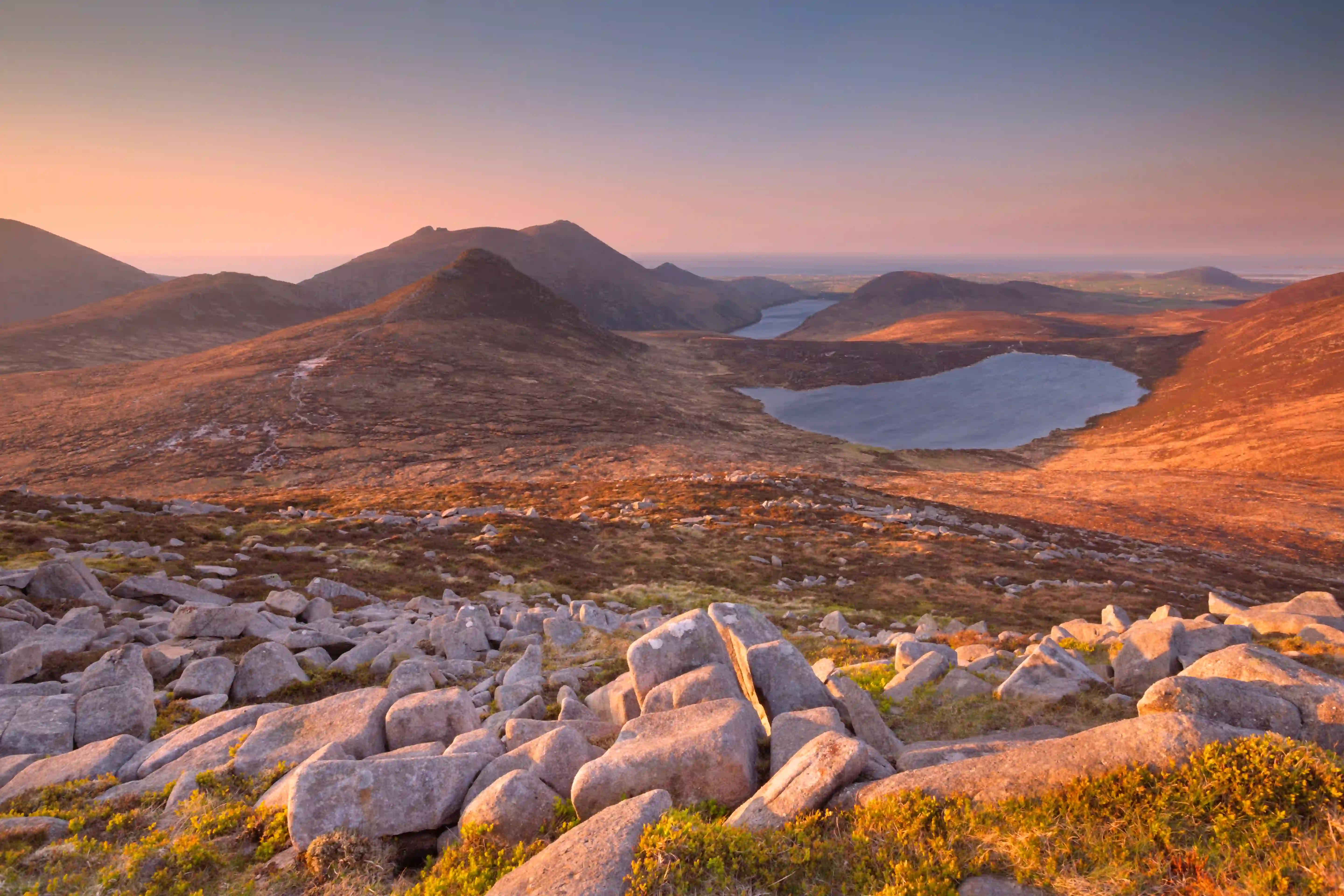 The Mourne Mountains at sunrise, Northern Ireland.