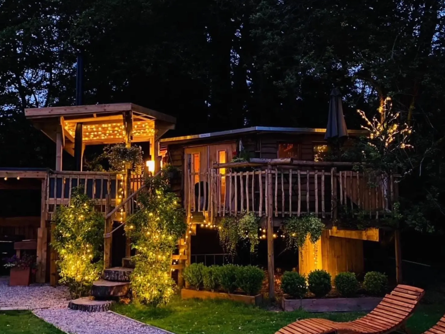 Treehouse lodge at Loch Lomond Hideaways.