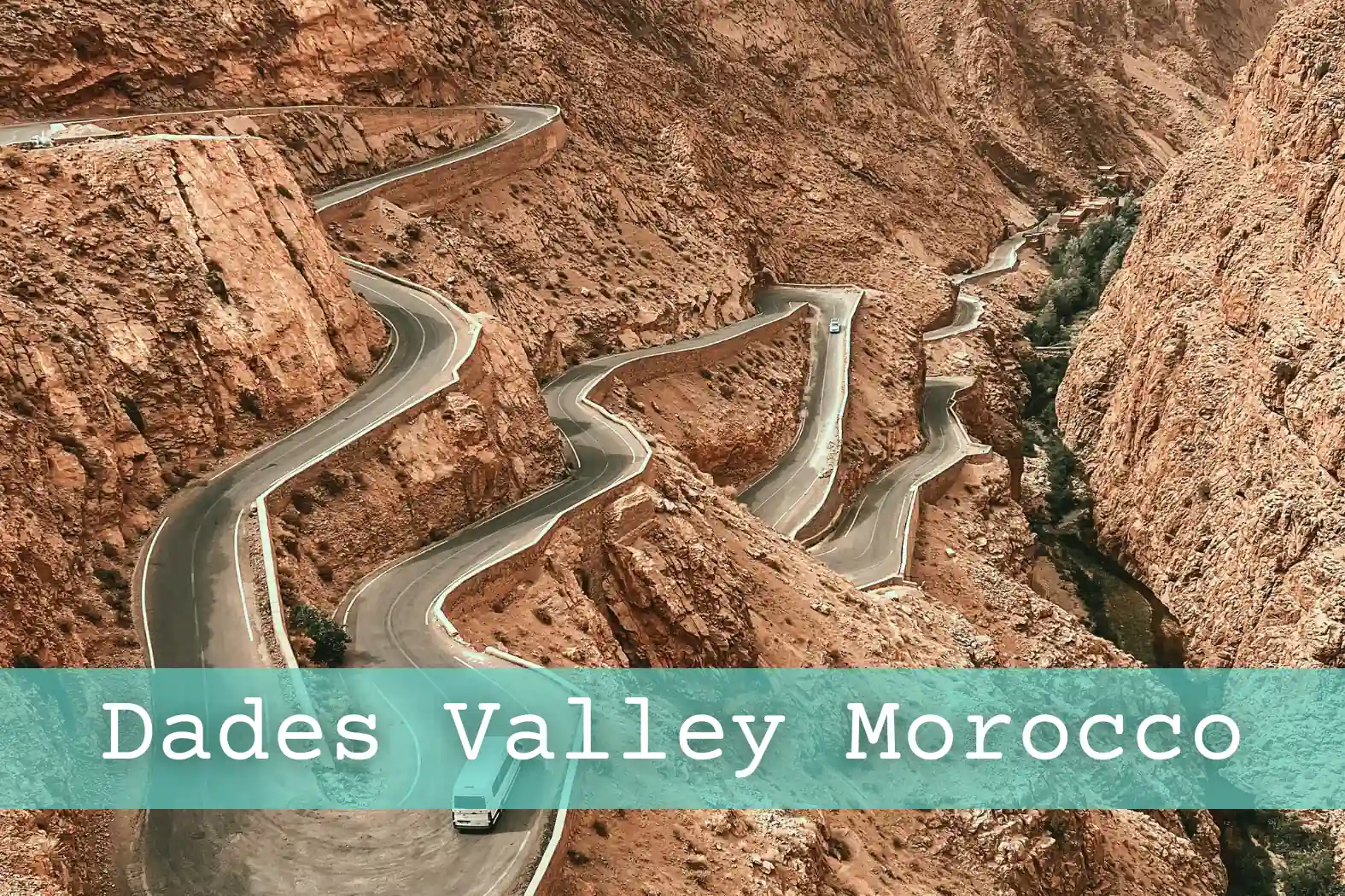 Viewpoint over Tisderine Bends in Dades Valley.